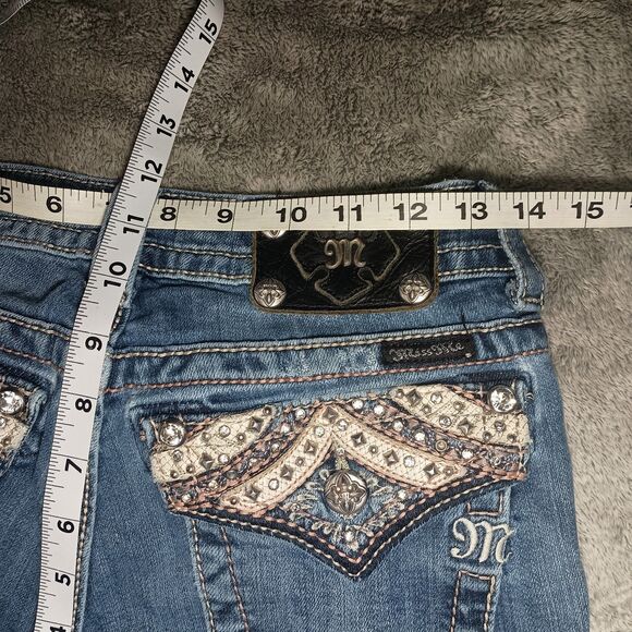 Miss Me Women's Bootcut Denim Jeans Size 27 JP5705B Embellished color MK 158 - Picture 4 of 16